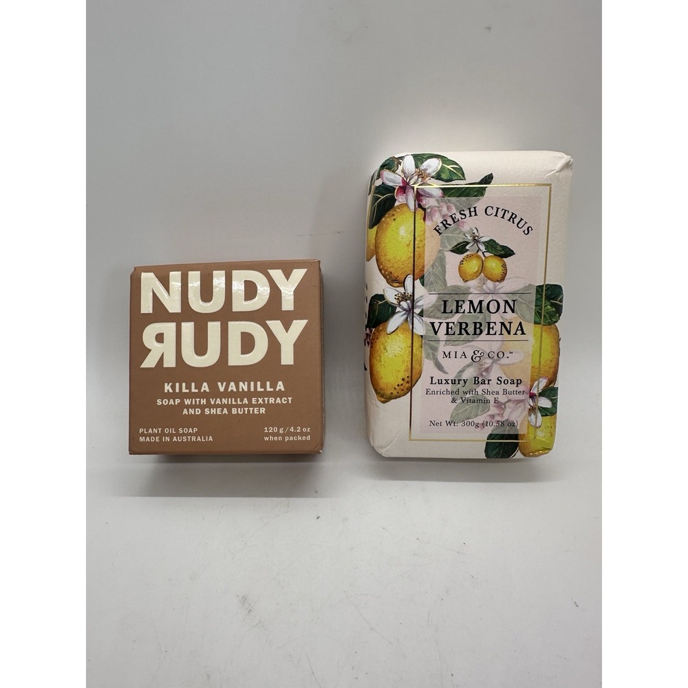 Nudy Rudy Killa Vanilla Soap & Mia & Co Lemon Verbena Bar Soap Lot